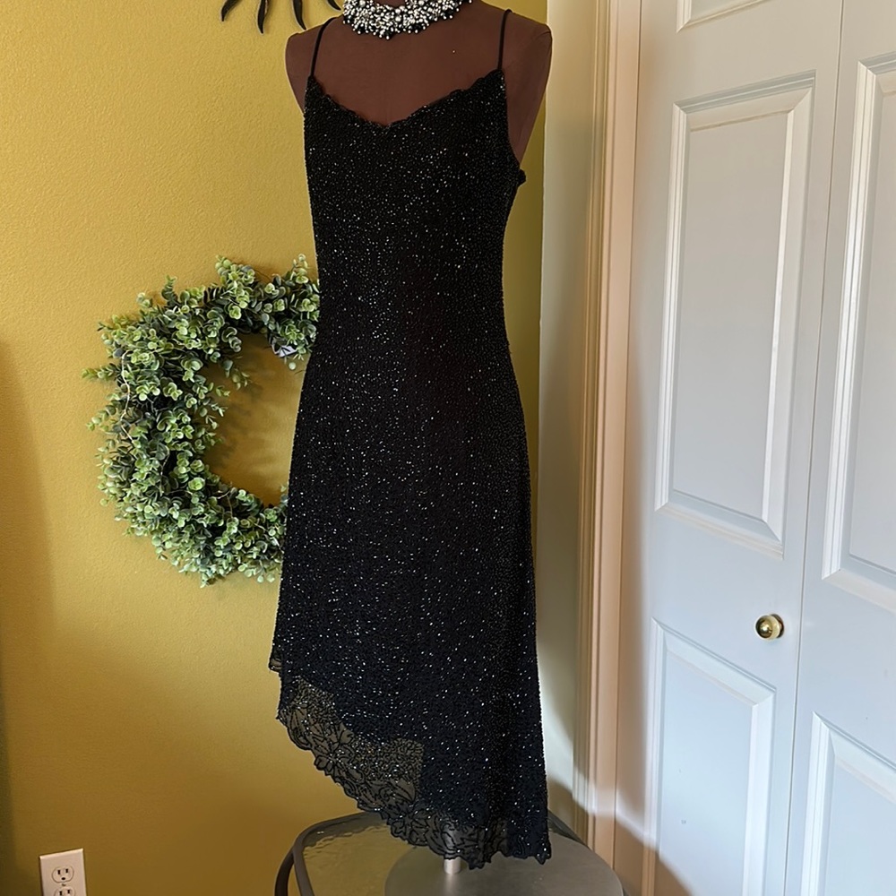 Marina by Marina Bresler Asymmetrical beaded dress size 6